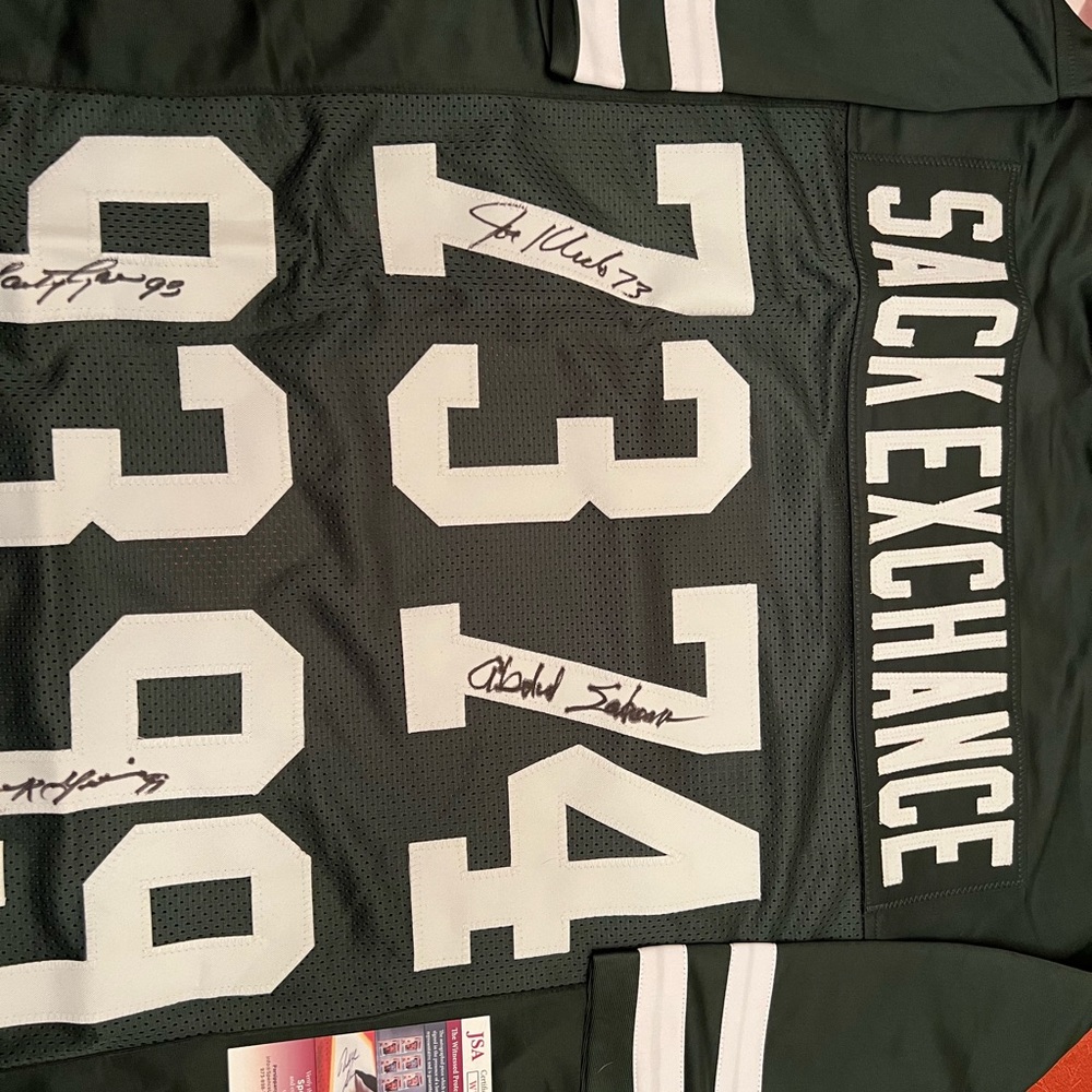 NY Jets famous Sack Exchange signed by all players w/COA